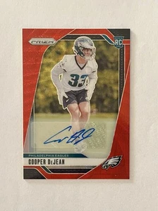 Cooper Dejean 2024 Panini Prizm Red Wave Auto Rookie RC/149 Philadelphia Eagles - Imagen 1 de 5