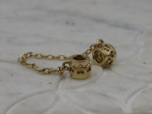 PANDORA MOMENTS 14K MASSIV GOLD BLUME SICHERHEITSKETTE, 750312-05, KEIN INP (TDY029191) - Bild 1 von 4