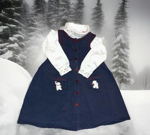 Mädchen Schneemann Pullover Kleid & Rollkragen Shirt Set Friends 4t - Bild 1 von 4