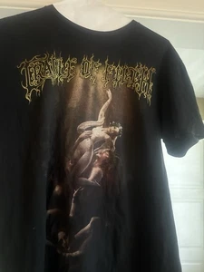 VINTAGE CRADLE OF FILTH HOW MANY TEARS TO NURTURE A ROSE T-SHIRT MEDIUM VG - Picture 1 of 2
