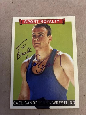 2008 Upper Deck Sport Royalty Cael Sanderson Hand Signed Autograph Card - Image 1 of 2