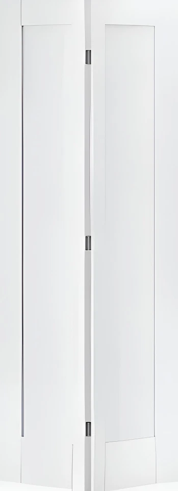 White Bi-Fold Pattern 10 1 Panel Solid Internal Door (78"x30") + UK Delivery - Image 1 of 4