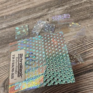 1/4 Lb CBS Dichroic Scrap on Thin Clear - 90 Coe - Picture 1 of 2