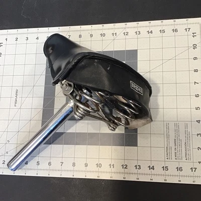 Asiento de sillín de bicicleta Brooks para hombre confort resorte USADO CON pieza de calidad de tija de sillín Foto 1 de 4