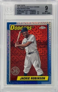 Topps Silver Jackie Robinson #T90C-10 1990 refractor rojo cromado 1/5 BGS 9 2025 - Imagen 1 de 1