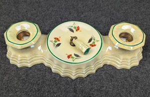 Frühe Porzellan Deckenleuchte aus Porzellan, hellgrüner Hintergrund, Art Deco - Bild 1 von 9