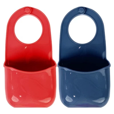 Portaesponjas para Fregadero de Cocina, Juego de 2 Carrito de Esponja Colgante PVC - Rojo y... Foto 1 de 4