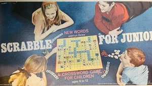 Scrabble Junior 1968 Selchow Righter Board Game Complete Vintage 2-Sided USA - Picture 1 of 18