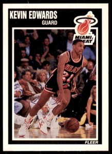 1989-90 Fleer. Kevin Edwards Basketball Cards #81