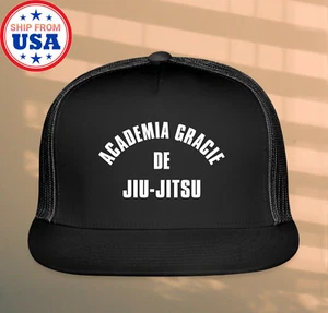 Gorra Academy Gracie Jiu Jitsu Brasil negra camionero talla adulto - Imagen 1 de 3