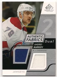 Andrei Markov 08-09 UD SP Game Used Authentic Fabrics Dual Game Worn Jersey - Picture 1 of 1