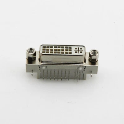 1x DVI 24+5 Female Right Angle 90 Degree Solder Type Jack Connector Adapter DIY - Image 1 of 4