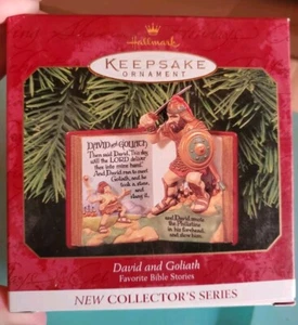 1999 Hallmark David and Goliath Favorite Bible Stories Series Ornament NIB NEW - Picture 1 of 2
