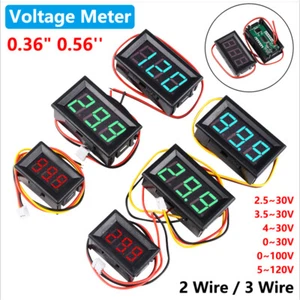 0.36" 0.56'' 2/3Wire DC 0-120V Voltmeter LED Panel 3-Digit Display Voltage Meter - Picture 1 of 39