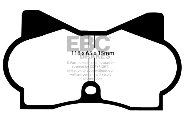 Pastillas de freno delanteras EBC Yellowstuff para Maserati Bora 4.9 (77 > 79) Foto 1 de 1