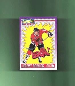 1991-92 Score CRUNCH CREW PURPLE # 305 JEREMY ROENICK CHICAGO BLACK HAWKS SHARP! - Picture 1 of 2
