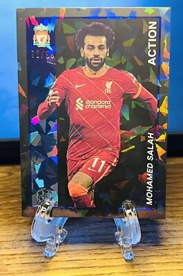 2021-22 Topps Merlin Heritage 97 Mohamed Salah Cracked Ice Refractor Black /99 - Image 1 of 3