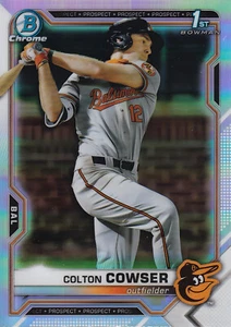 Scheda rifrattori Colton Cowser 2021 Bowman Chrome Draft #BDC16 Baltimore Orioles! - Foto 1 di 2