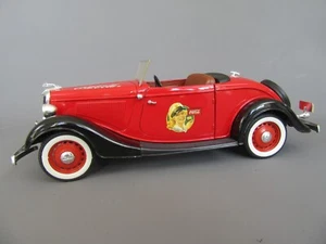 B871 Vintage Solido 9510 France Ford V8 Roadster 1934 Coca-Cola Red 1:19 Metal - Picture 1 of 14
