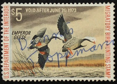 U.S. Used Stamp Scott #RW39 $5 Federal Duck Hunting. VF. Choice! - Image 1 of 2