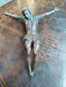 Crucifix Crucifix Wood Black Forest 18th Century ANTIQUE SCULPTURE - Picture 1 of 24