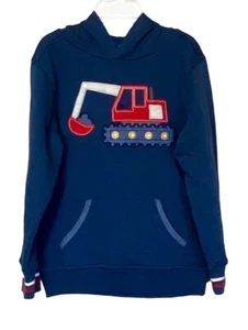 Kids Headquarters Boys Bull Dozer Applique Fleece Hoodie -size 6 NWT - Picture 1 of 6