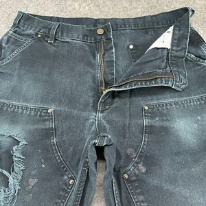 VINTAGE Carhartt Hose Herren 38x30 36x30 schwarz Carpenter Double Knee Distressed - Bild 1 von 20