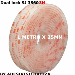 Doppia serratura SJ 3560 3M adesivo 25 mm x 1 metro dual lock originale - Imagen 1 de 2