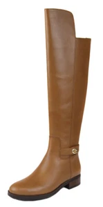 Coach Women's Saddle Tan Emmie Leather Over Knee Riding Boot Shoes Ret $395 New - Picture 1 of 5