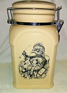 California Pantry Classic Ceramics December 2003 Old World Santa Canister-Clamp - Picture 1 of 9