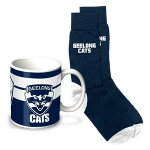 AFL Geelong Cats Mug and Sock Gift Pack - Picture 1 of 1
