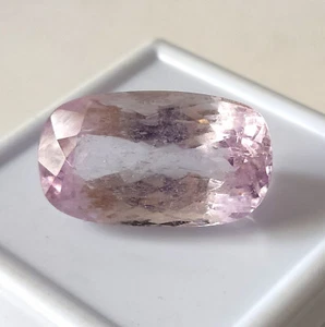Pink Kunzite Long Cushion Shape Faceted Natural Untreated Gemstone 27.85 Carat - Picture 1 of 5