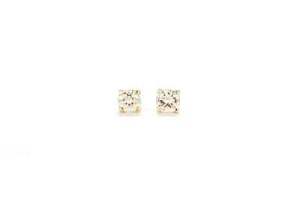 14K Gelbgold & Diamant Ohrstecker 0,42ctw - Bild 1 von 6