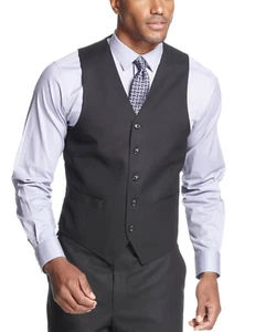 NWT Sean John Men's Classic Fit Stripe Vest Black Size 40S - Picture 1 of 4