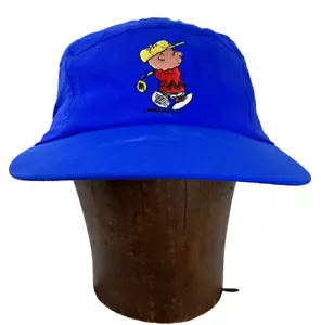 Cappello Peanuts copricapo vintage 5 pannelli adulto OSFA Charlie Brown Golf Snoopy - Foto 1 di 6