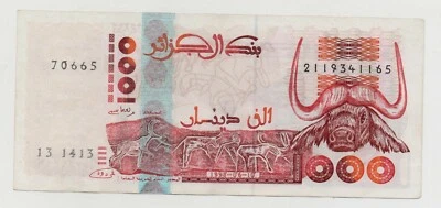 ALGERIA 1000 FRANCS 1998 PICK 142 LOOK SCANS - Image 1 of 2