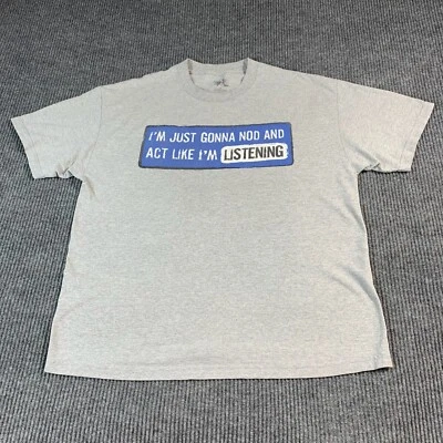 Camiseta Ink Inc Adulto Hombre XL Extra Grande Gris Divertida Goofy Mezcla de Algodón Informal Foto 1 de 4