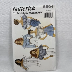 Chemisier haut épaules dénudées Butterick 6804 manque motif 12-16 *non coupé - Photo 1/5