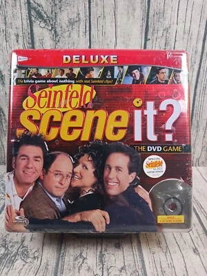 Seinfeld: Scene It Game (2008, Mattel, DVD Game, Tin Box) Brand / New Sealed  - Image 1 of 4
