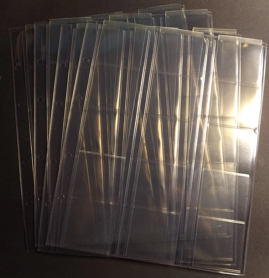 SAFE 7391 Artline Premium Münzhüllen Münzen Blätter 15x50mm für Münzen bis 44 mm