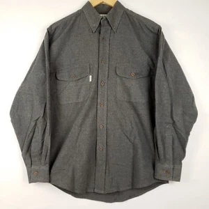 Bugle Boy Shirt Mens Button Down Long Sleeve Breast Pockets Gray S Polyester Mix - Picture 1 of 11