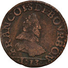 [#973128] Coin, France, CHTEAU-REGNAULT, Franois de Bourbon, Liard, 1613, VF(2