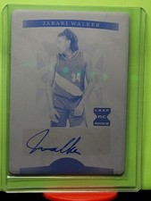 2023 Leaf Trinity Jabari Walker Black Printing Plate Auto XRC 1/1 Card #BA-JW1