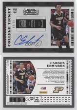 2019 Contenders Draft Picks Diamond Ticket /15 Carsen Edwards #92 Rookie Auto RC