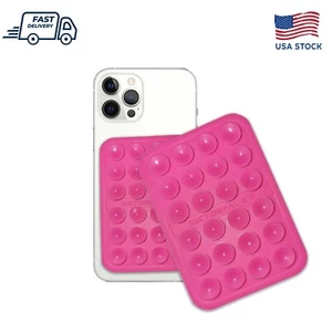 2PCs silicone suction phone case, Best Quality suction cups phone holder(H.Pink) - Picture 1 of 7