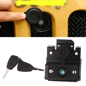 Hood Lock Set Engine Anti-Theft Assembly Kit For Jeep Wrangler JK 07-18 Security - Foto 1 di 19