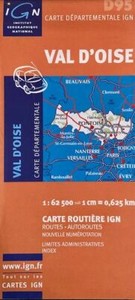 Map of Val d'Oise, France, by IGN Map #D95