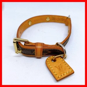 Louis Vuitton Baxter Dog Collar Monogram Canvas Size S Adjustable 25–30cm - Picture 1 of 10