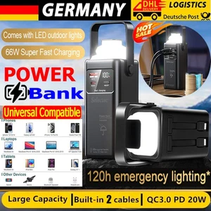 90000 mAh Power Bank PD 22,5 W caricatore rapido Lighting Input per iPhone Samsung - Foto 1 di 24