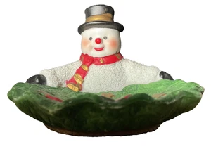 Lincolnshire 🎩 Snowman Dish EUC FHCH2bT Ceramic Holiday Server w/Box Red Scarf - Picture 1 of 5